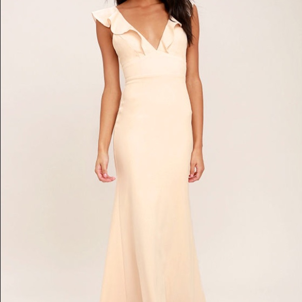 Lulus PERFECT OPPORTUNITY PALE BLUSH Maxi